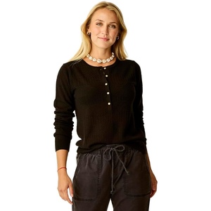 Carve Designs Womens Amara Pointelle Sweater(Black)