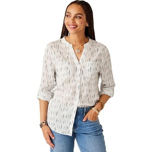 Carve Designs Women’s Dylan Gauze Tunic(Forest Multistripe)