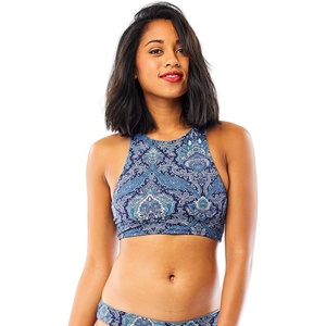 Carve Designs Women’s Sanitas Reversible Top, Navy Haku/Navy Bayside, LG(Water Stripe/Indigo Paisley)
