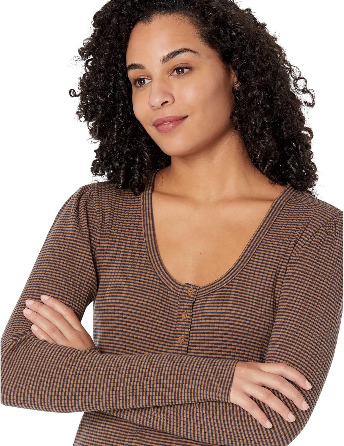 image:imageCarve Designs Womens Emma TopCocoa Mini Stripe