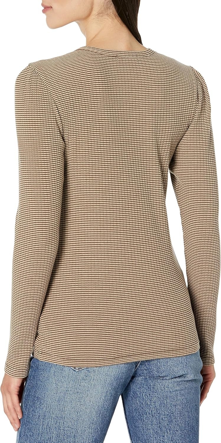 image:imageCarve Designs Womens Emma TopDk Brown Stripe