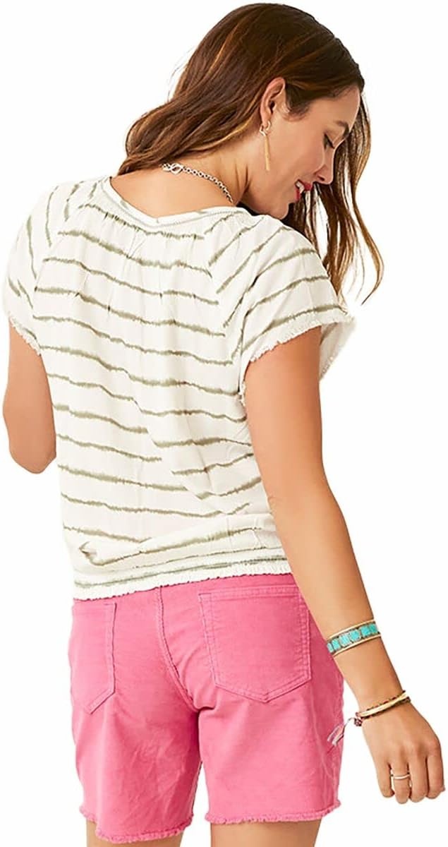 image:imageCarve Designs Womens Lilly TopOlive Tie Dye Stripe