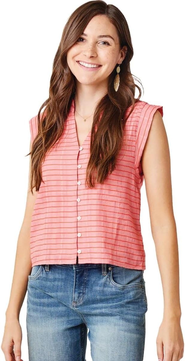image:imageCarve Designs Womens Reagan TopGrapefruit Harris Stripe