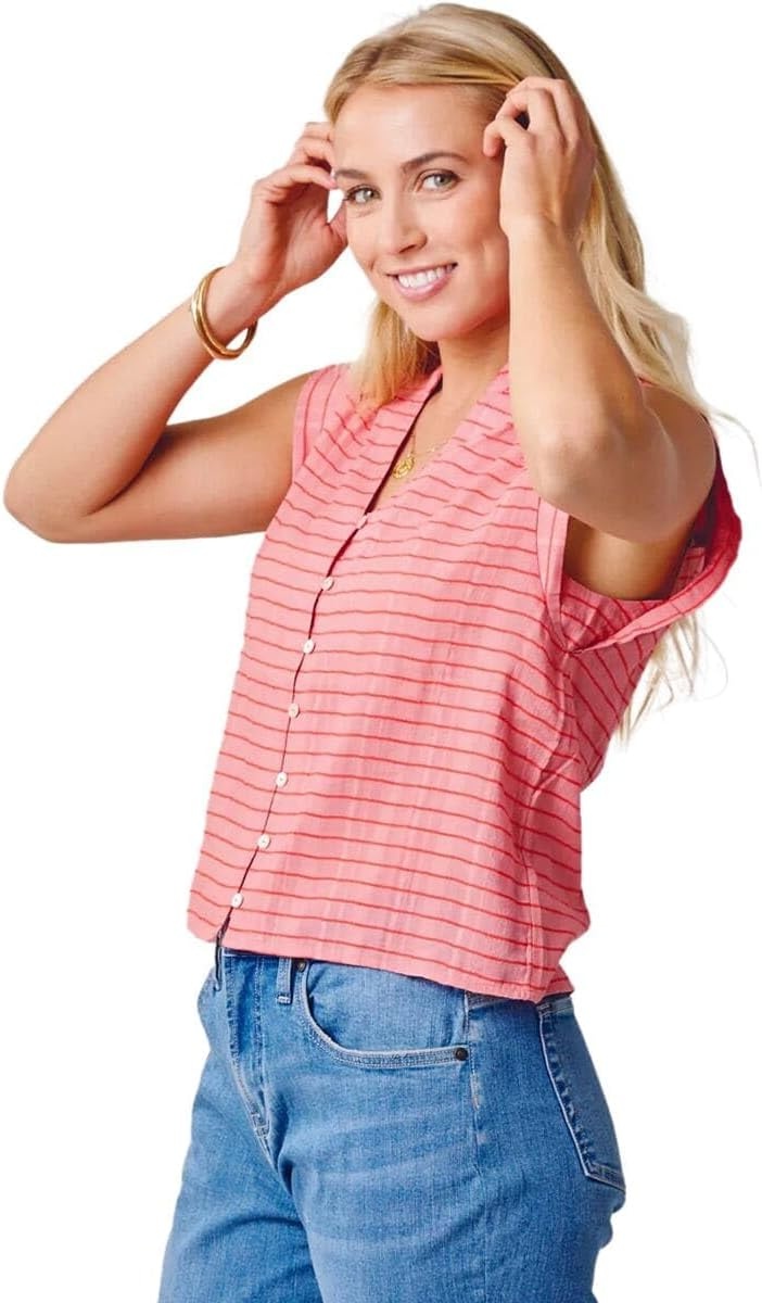 image:imageCarve Designs Womens Reagan TopGrapefruit Harris Stripe