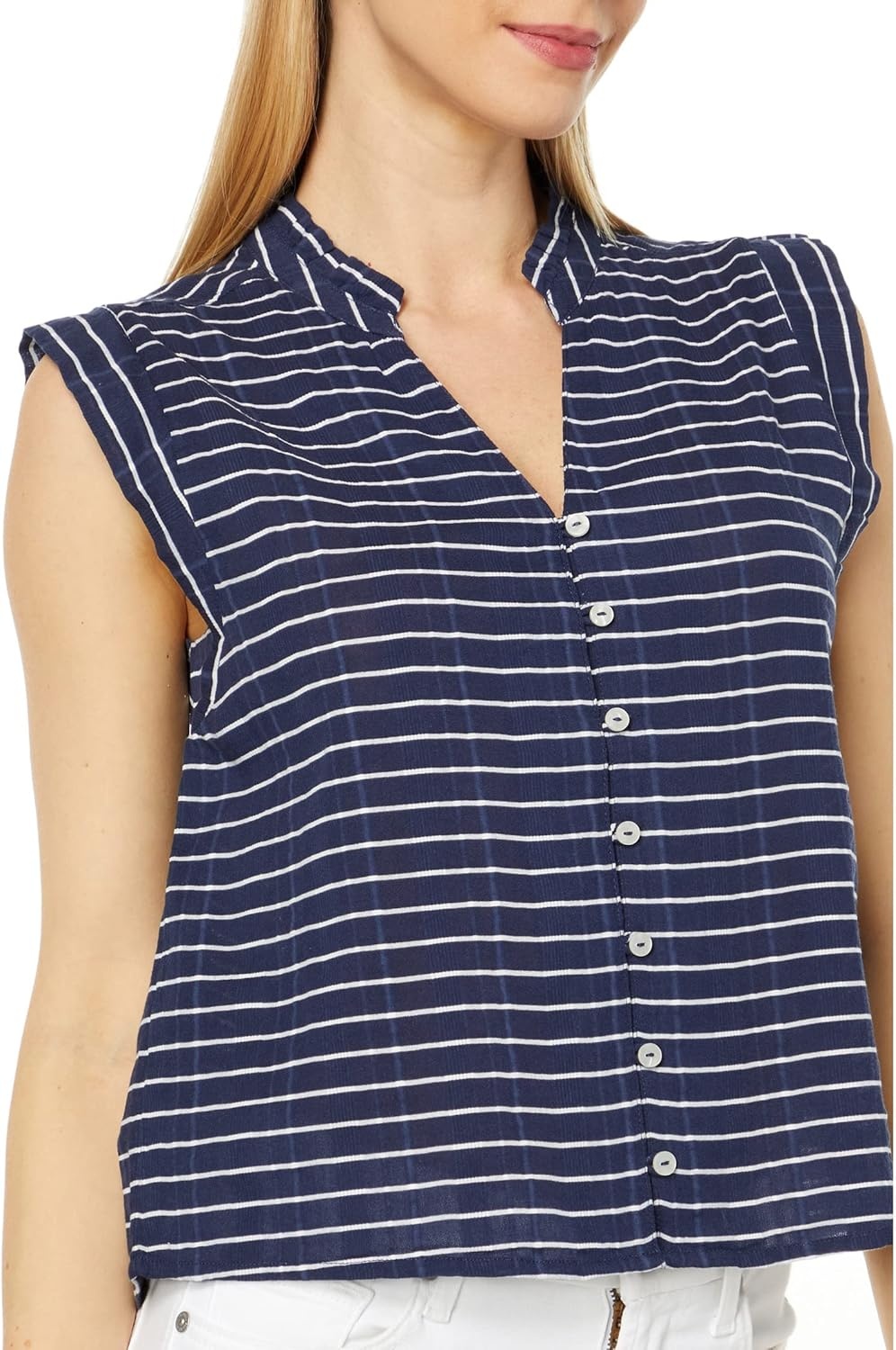 image:imageCarve Designs Womens Reagan TopNavy Harris Stripe