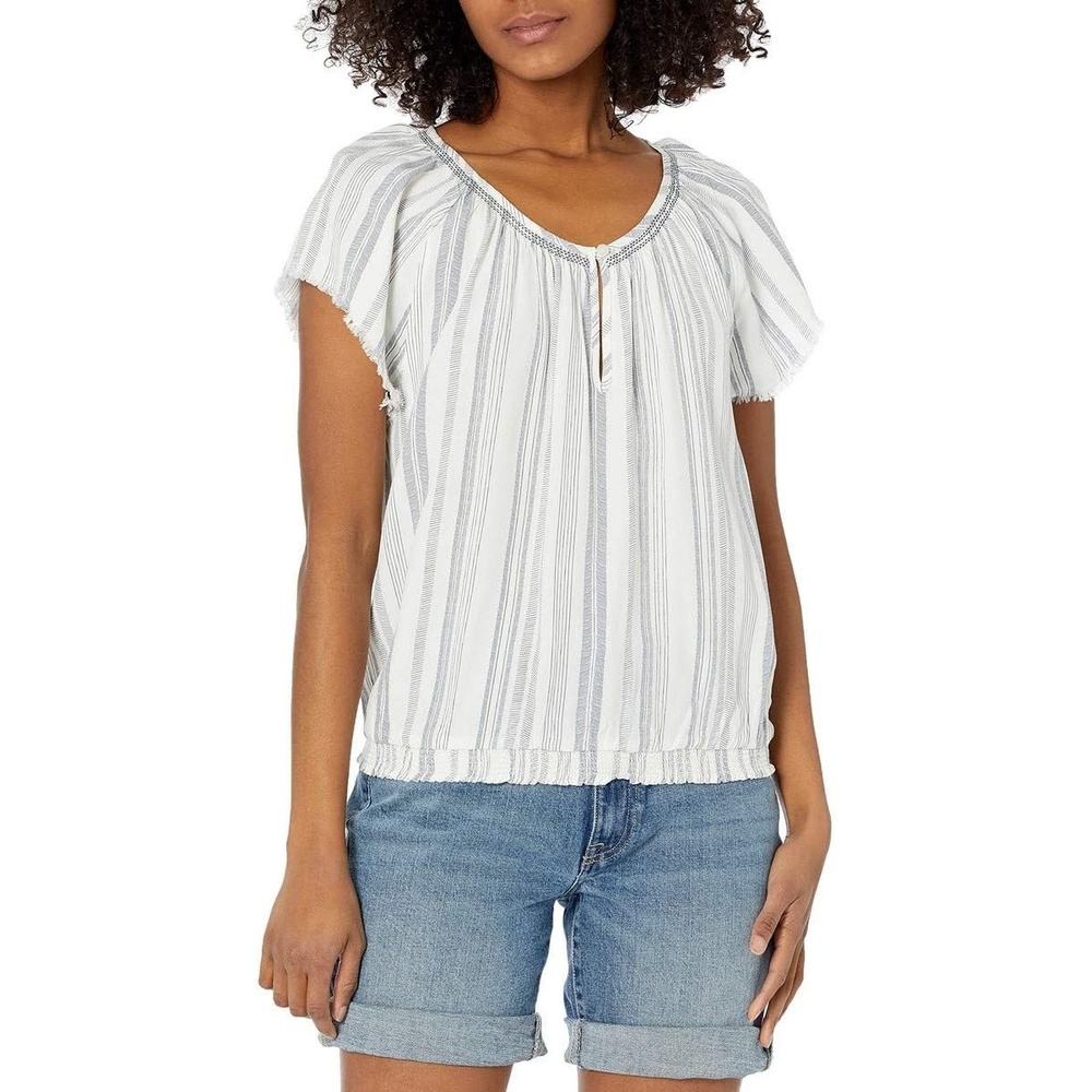image:imageCarve Designs Womens Lilly TopCloud Pencil Stripe