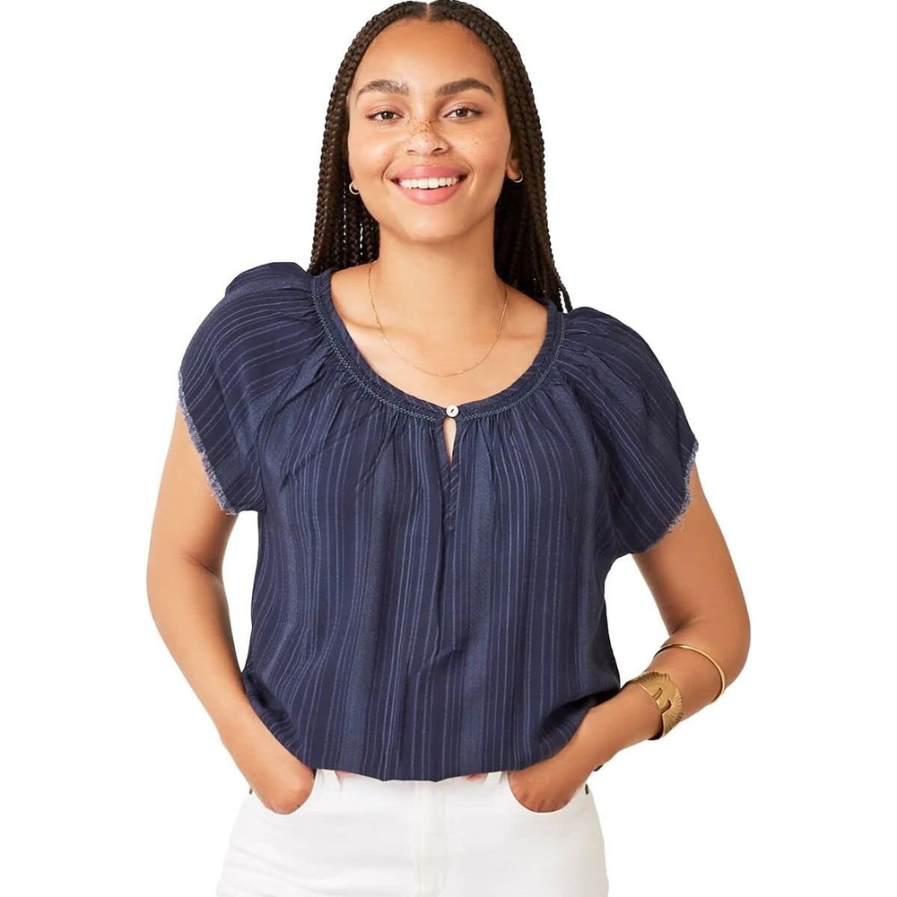 image:imageCarve Designs Womens Lilly TopNavy Lau Stripe