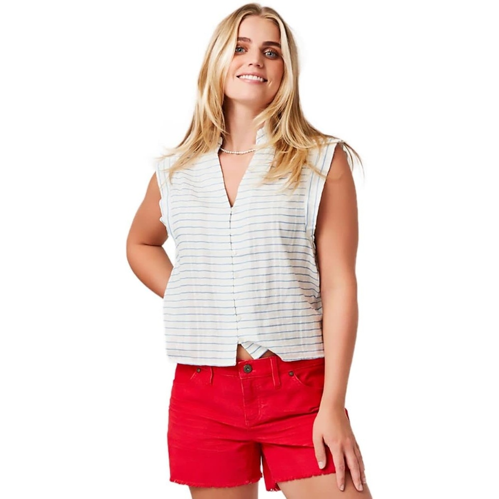 image:imageCarve Designs Womens Reagan TopLt Royal Harris Stripe