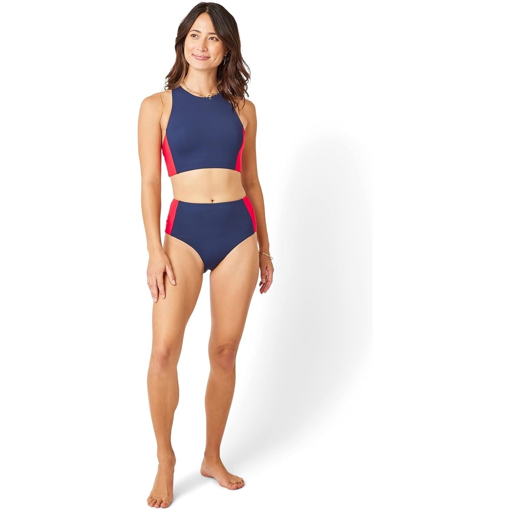 image:imageCarve Designs Womens Standard Erin Colorblock BottomNavyHot Red