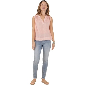 Carve Designs Women’s Dylan Tank(Coral Mini Stripe)