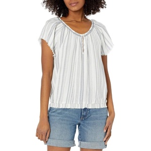 Carve Designs Women’s Lilly Top(Cloud Pencil Stripe)