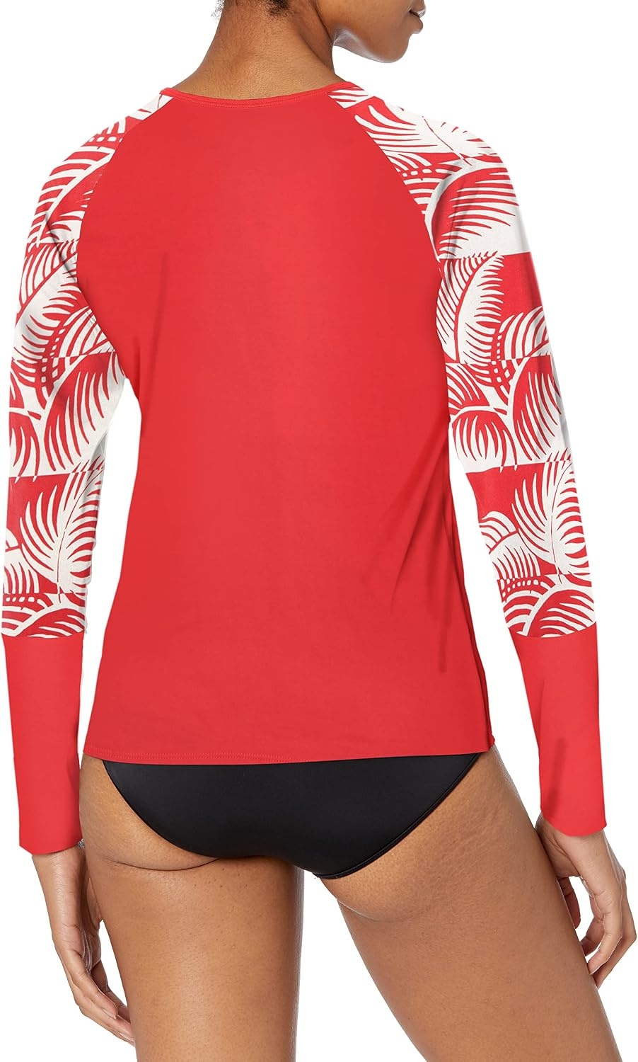 image:imageCarve Designs Womens Kona RashguardHot Red W Checkered Palm
