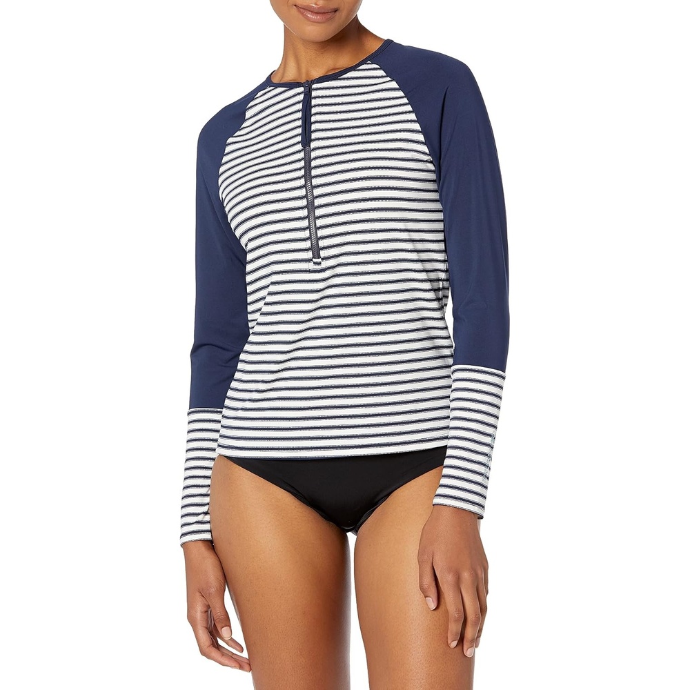 image:imageCarve Designs Womens Kona RashguardDash Stripe W Navy