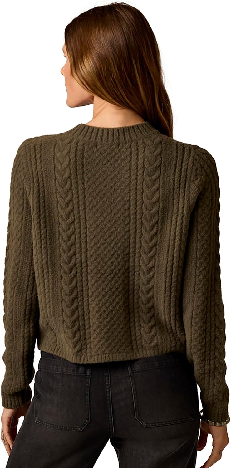 image:imageCarve Designs Monroe Cable SweaterDark Olive