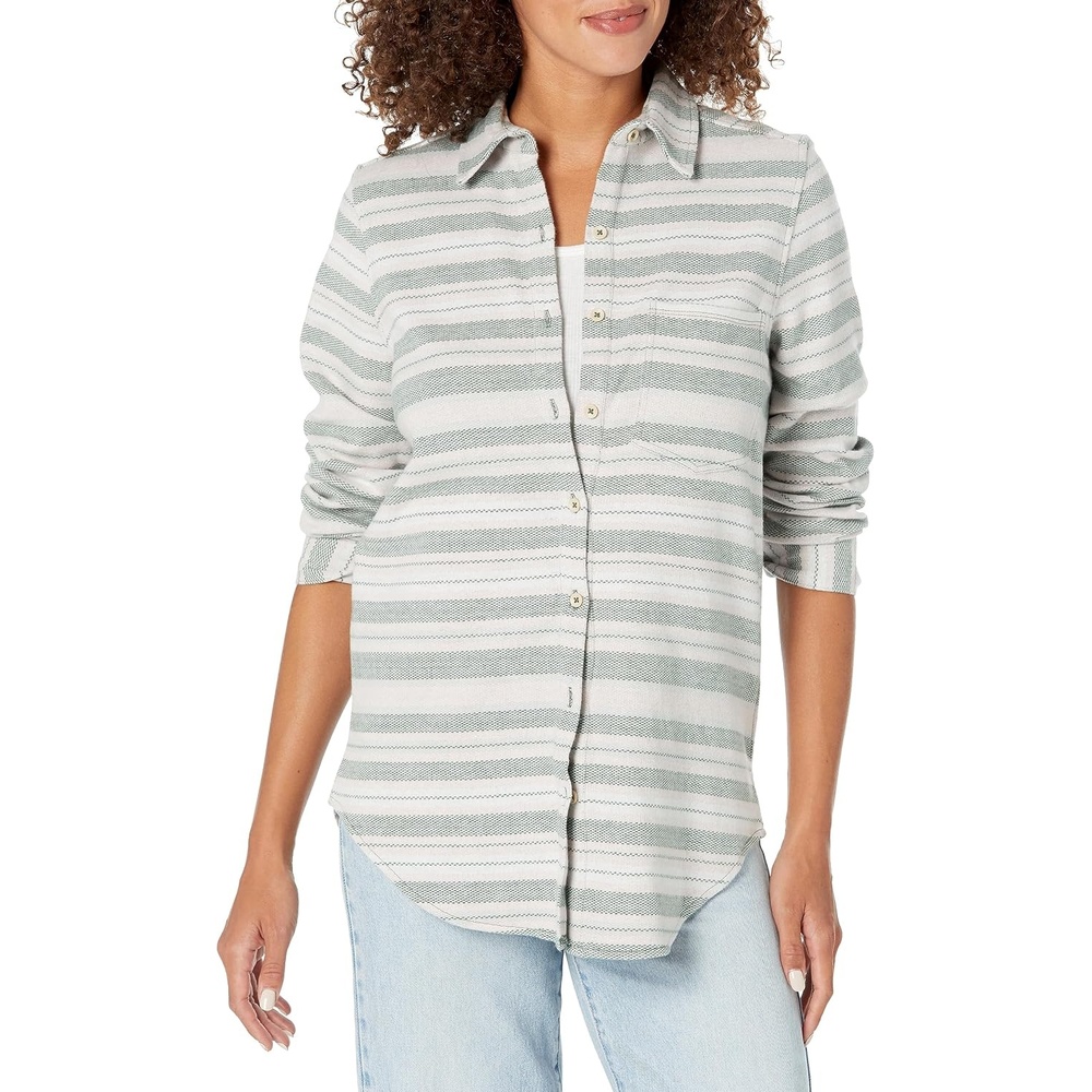 image:imageCarve Designs Fairbanks Supersoft ShirtCilantro Block Stripe