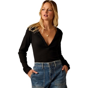 Carve Designs Ever Henley, Black, X-Large
